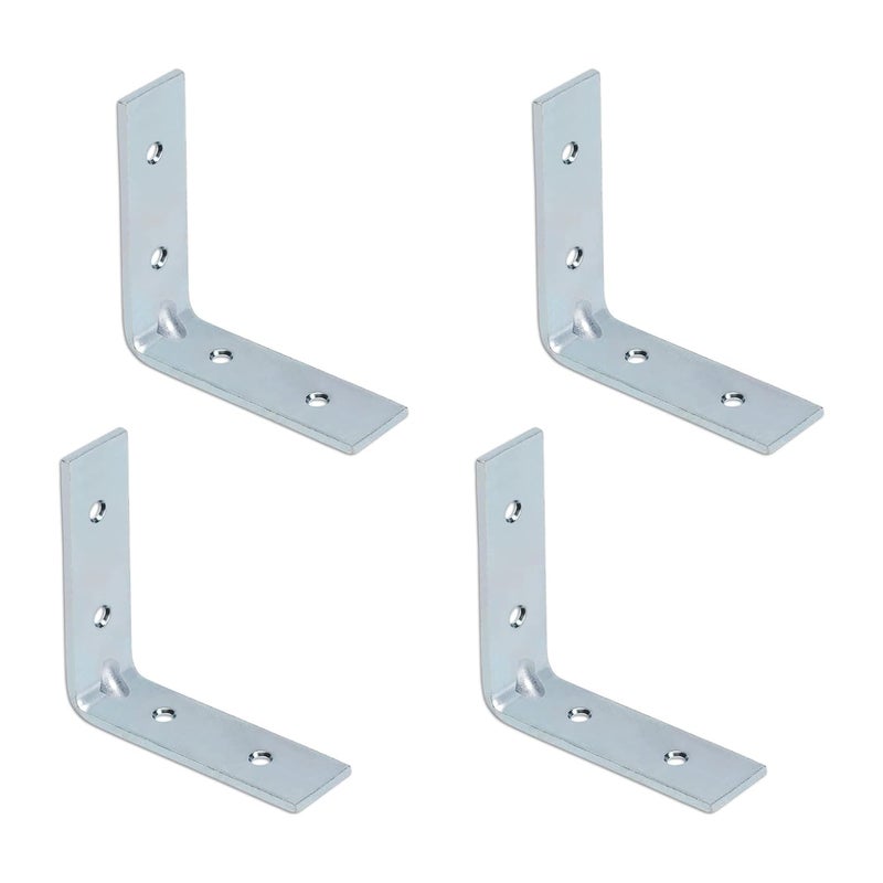 Impex Angle Bracket for Reinforcing Chairs and Tables | Pack of 24 |Shelf Bracket |Zinc Plated L Shape Bracket | Solid Shelf Support Joint Right Corner Brace (75 X 75 MM) - Image 2
