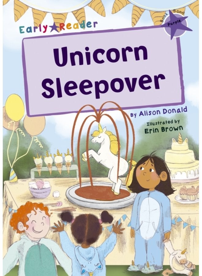 Unicorn Sleepover Purple Early Reader - Paperback