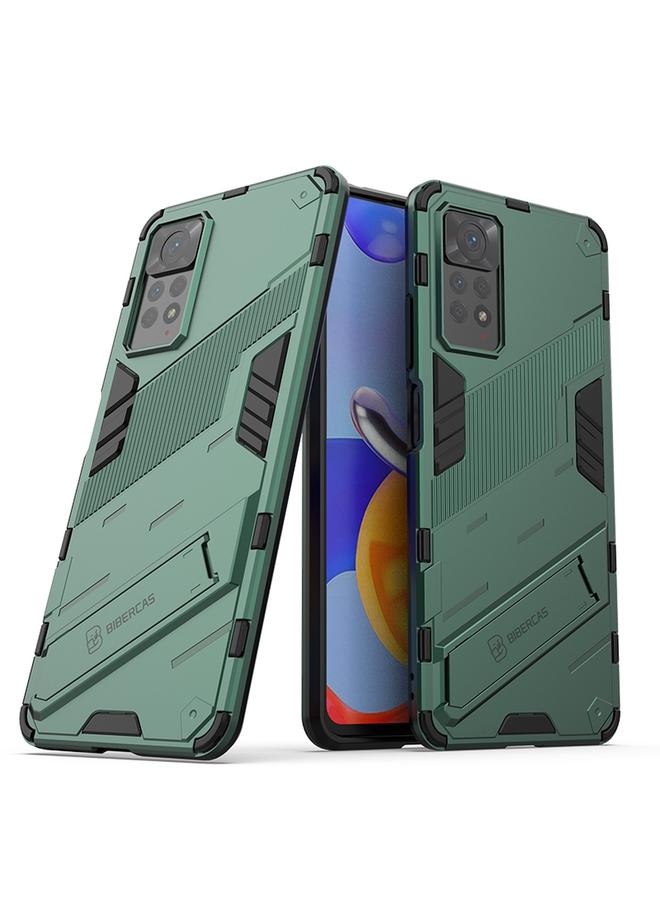 The Bros Case For Xiaomi Redmi Note 11 Pro 5G Gobal Punk Armor 2 in 1 PC + TPU Shockproof Phone Case with Invisible Holder