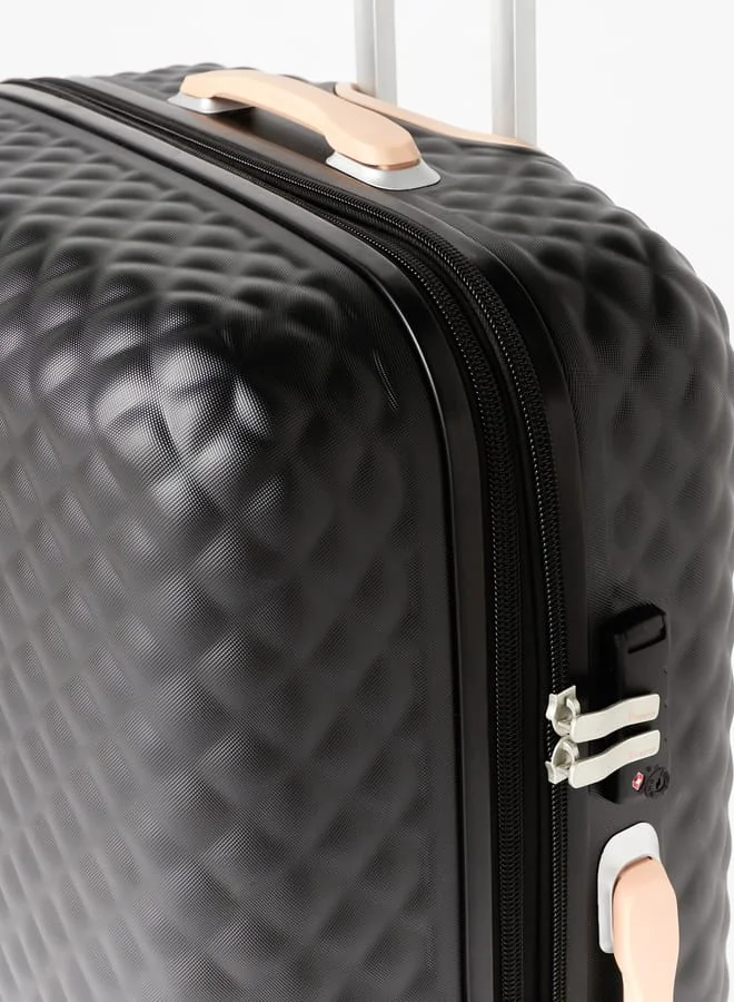 it Textured Hardcase Luggage Trolley Bag with Retractable Handle