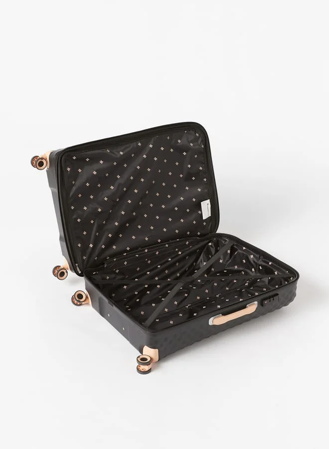 it Textured Hardcase Luggage Trolley Bag with Retractable Handle