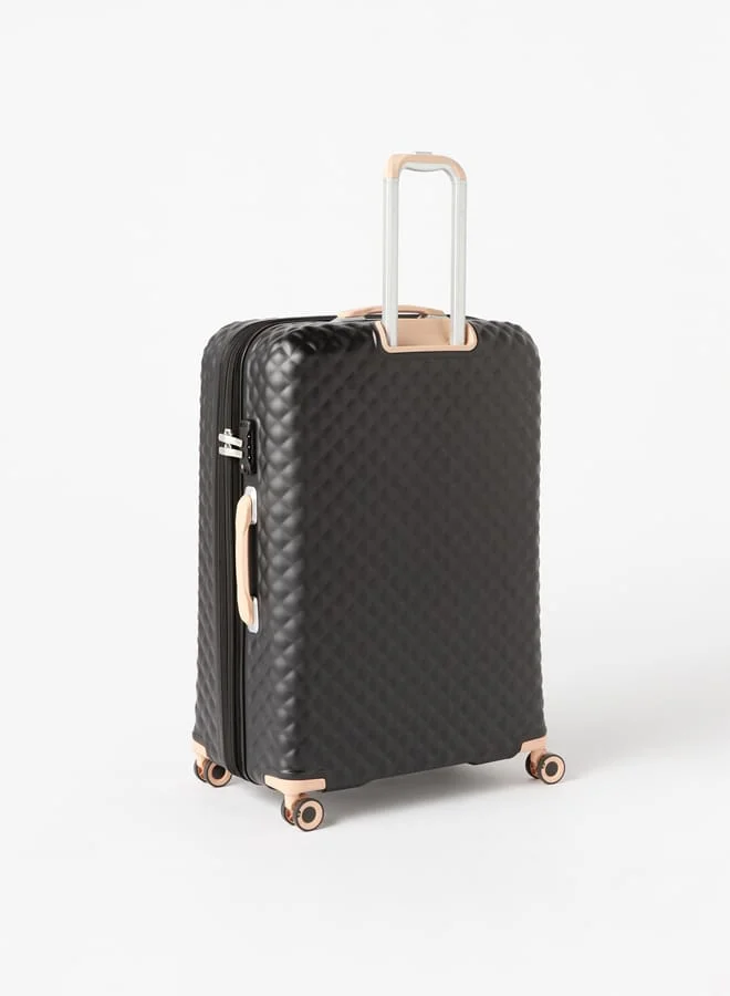 it Textured Hardcase Luggage Trolley Bag with Retractable Handle