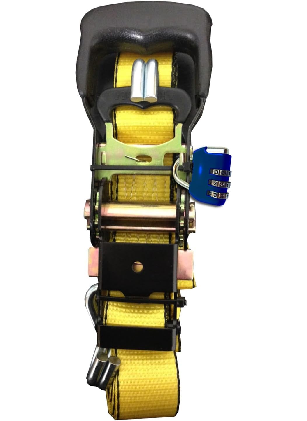Everest 15 x15 1100 LBS Working Load Limit 3300 LBS Break Strength Ratchet TIE Down 3PK with Combination Locks  - Image 5