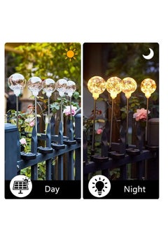 Generic 2 Pcs LED Solar Garden Globe Lights, Warm  - Image 1