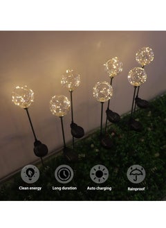 Generic 2 Pcs LED Solar Garden Globe Lights, Warm  - Image 2