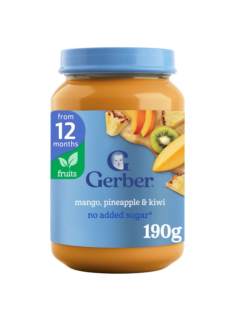Gerber Baby Food Tropical Fruits Puree Jar 12 Months - Image 1