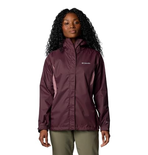 Columbia Womens Arcadia II Waterproof Rain Jacket MoonvistaFig XLarge