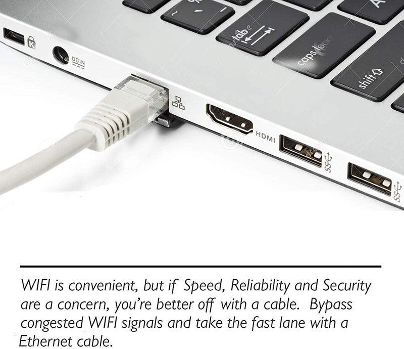 RIVER FOX RJ45 CAT 5e Internet Network LAN Patch Cable (1 Meter Pack of 5, White) - Image 2