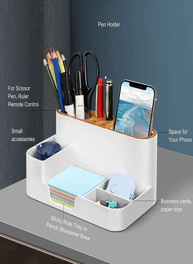 Furret Office Desk Organizer, 6 Compartments, All in One Supplies and Cool Desk Accessories Organizer, Enhance Your Office Decor Desktop Organizer (multicolor) - Image 5