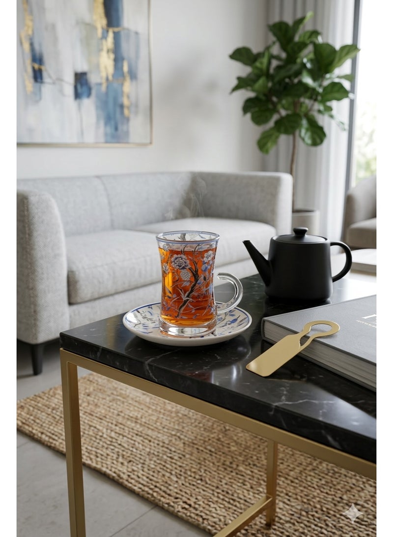 MARS Q Tea and coffee cup set with saucers in an elegant and decorative design - Image 5