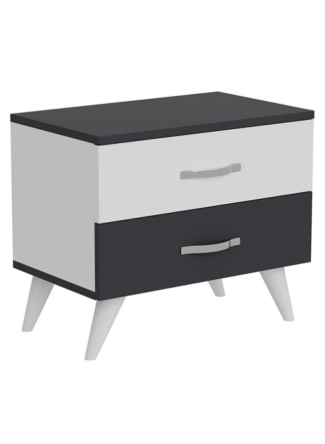 ريترو كومود مودرن 51سم – أبيض×رمادي - Image 3