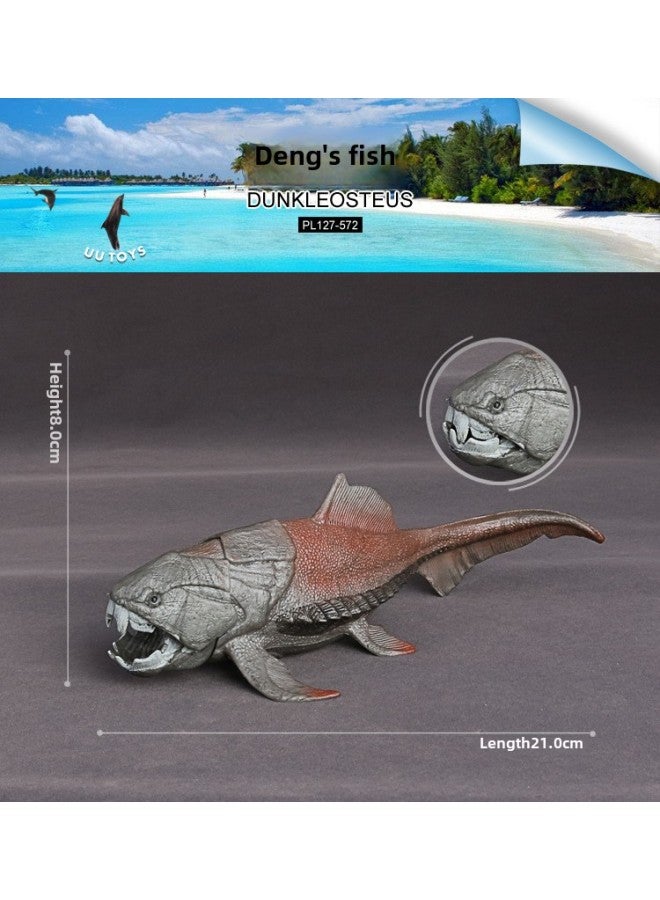 Simulation Marine Animal Model Marine Creatures Children's Toys Turtle Lobster Perch Shrimp Ancient Creatures Golden Dragon Fish-Color:PL127-572 Deng's Fish - Image 1