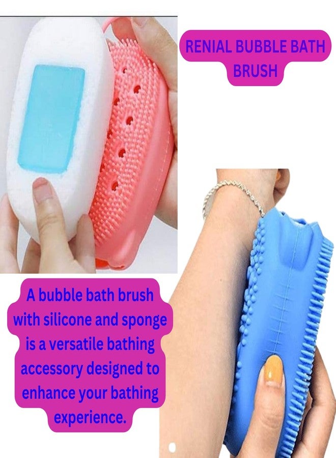 RENIAL® Silicone Body Brush - Soft Shower for Kids and Adults - Alternative to Traditional Back Scrubbers - Exfoliating Bath Scrubber (Pack of 1) - Image 2