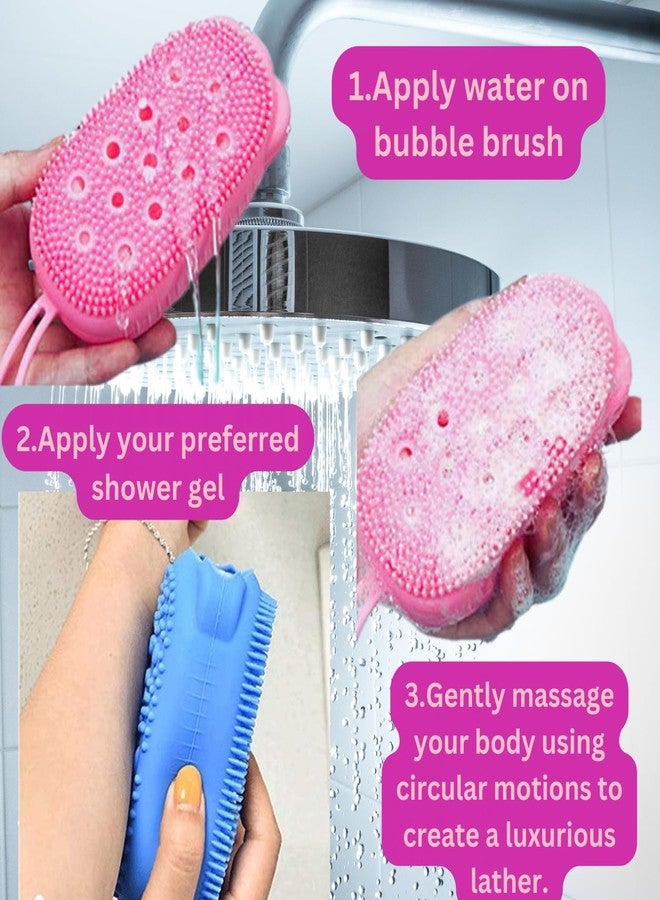 RENIAL® Silicone Body Brush - Soft Shower for Kids and Adults - Alternative to Traditional Back Scrubbers - Exfoliating Bath Scrubber (Pack of 1) - Image 4