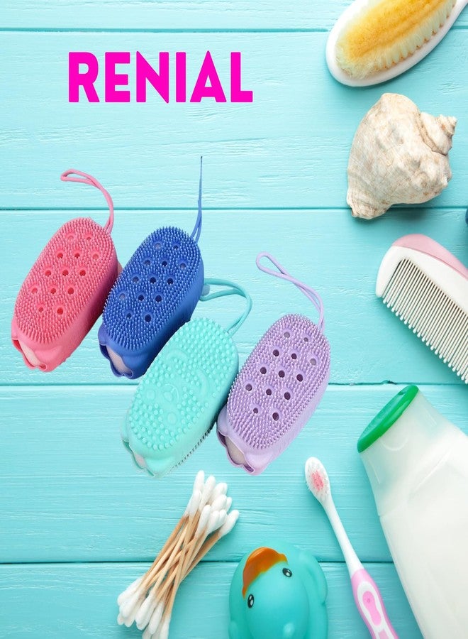 RENIAL® Silicone Body Brush - Soft Shower for Kids and Adults - Alternative to Traditional Back Scrubbers - Exfoliating Bath Scrubber (Pack of 1) - Image 5