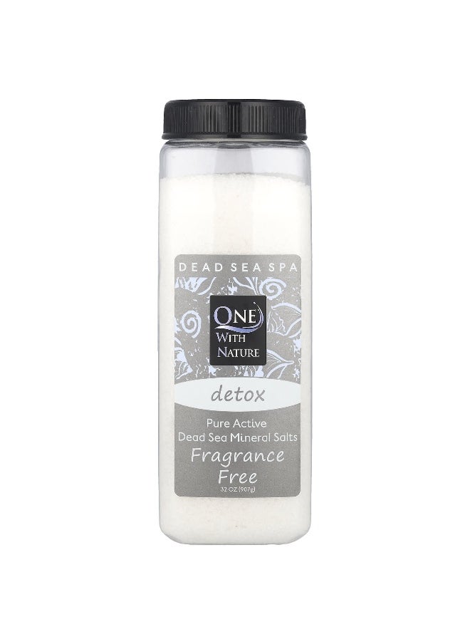 ONE WITH NATURE One with Nature, Dead Sea Spa, Mineral Salts, Detox, Fragrance Free, 32 oz (907 g)  - Image 1