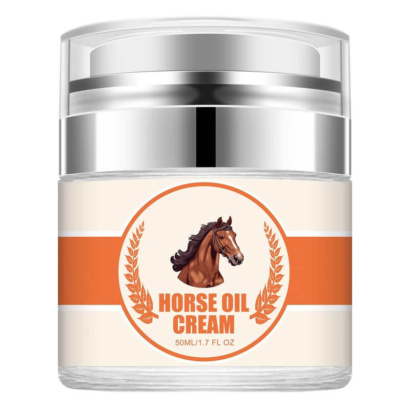 Face Moisturizer Cream Horse Oil Cream with Vitamin E Nourishing Hydrating Facial Moisturizer for Dry Cracked Feet Knees Elbows Hands AntiAging Cream for Women and Men17 floz
