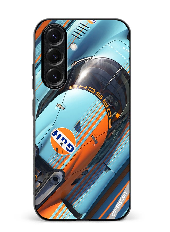 Protective Case Cover For Samsung Galaxy S25 Porsche Gulf Design Multicolour