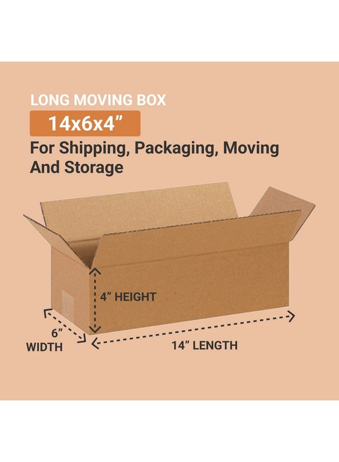 أفيديتي صناديق من الورق المقوى المموج مقاس 14 × 6 × 4، الطول 14 بوصة × العرض 6 بوصة × الارتفاع 4 بوصة، عبوة من 25 صندوقًا | الشحن والتعبئة والنقل وصندوق التخزين للمنزل أو العمل، صناديق قوية بالجملة - Image 2