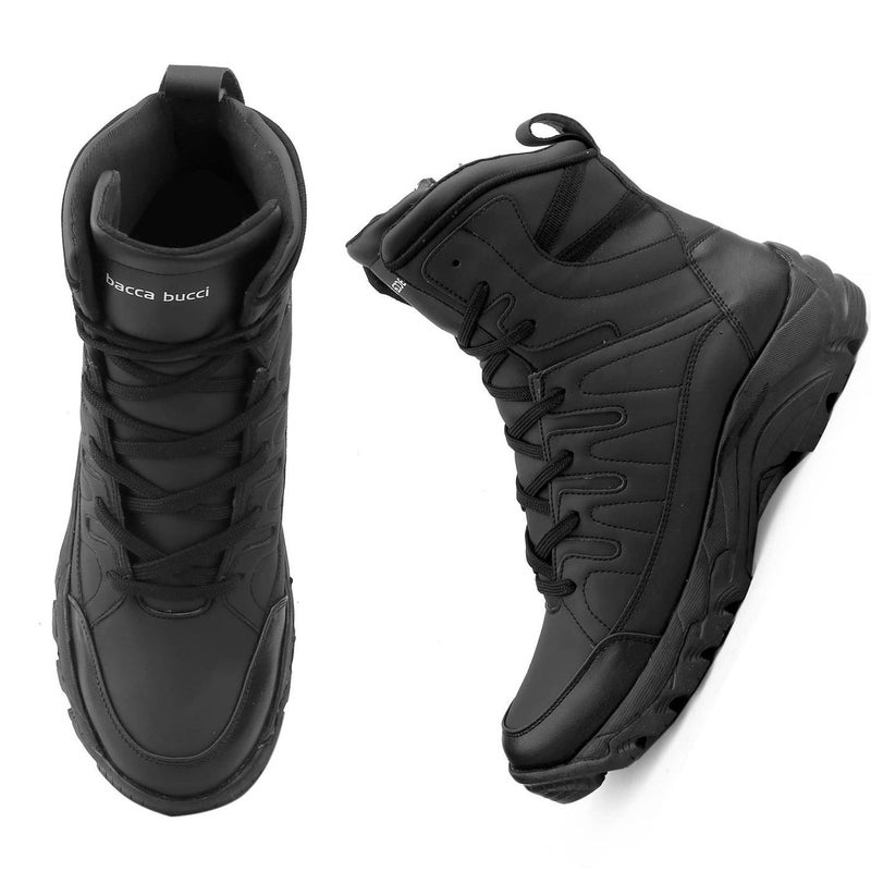 Bacca Bucci Flame 7 Eye Moto Waterproof Snow Boots - Image 1