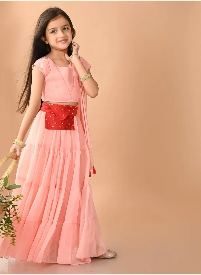 ليلك Lehenga Choli Set with Attached Dupatta