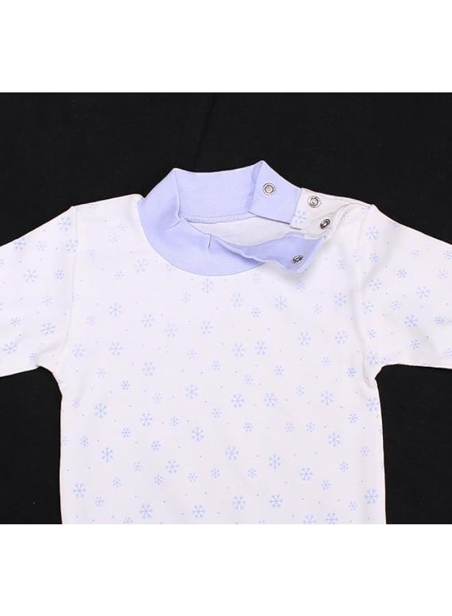 VITION 4 Pack Long Sleeve Bodysuits with Round Neck for 3-24 Months Boys & Girls, Cotton Comfortable Baby Shirts (Made in Turkey) - Image 5