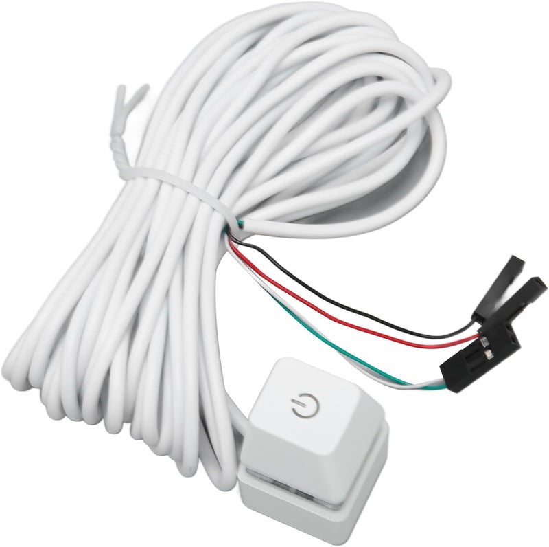 Blue Light Mechanical PC Power Switch With 6ft Cable For Desktop Gaming Office - Image 1