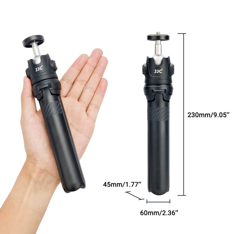 JJC 2 in 1 Extendable Mini Vlogging Tripod & Selfie Stick for Sony ZV-E10 II ZVE10 ZV-1F ZV1F ZV-1 II ZV1 RX100 VII A6100 A6400, Canon PowerShot V1 SX740 HS G7X Mark III II EOS R100 R50 R10 & More - Image 2