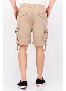 Threadbare Men Solid Cargo Shorts, Khaki  - Image 3