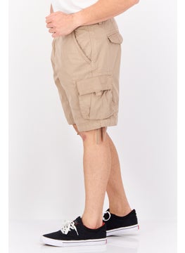 Threadbare Men Solid Cargo Shorts, Khaki  - Image 2