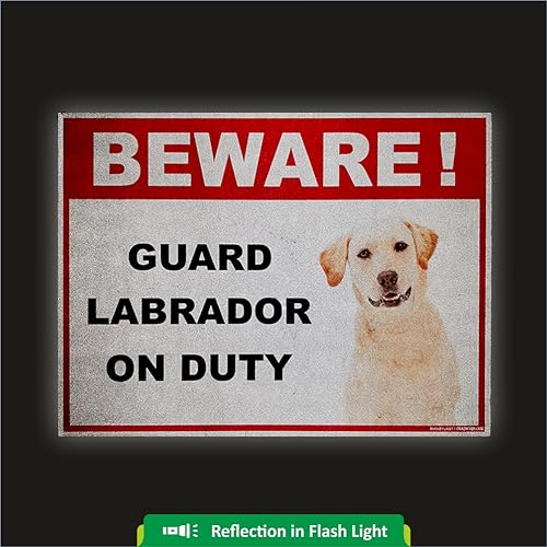 Clickforsign BOD-REF-BIGSB-7 Beware of Guard Dog Labrador On Duty Sign Board (300 x 225 mm) - Image 2