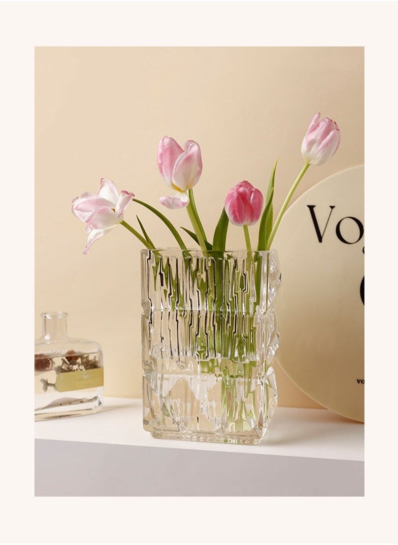 Captaintech Simple Vases, Ornaments, Glass for Arranging Flowers in the Living Room, And Advanced Flower Sensors for Raising Flowers with Transparent Water  - Image 4