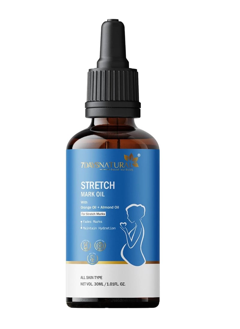7 Days 7 DAYS Stretch Marks Oil For Women, Stretch Mark Cream For Pregnancy 30 ml (Pack of 1)  - Image 1