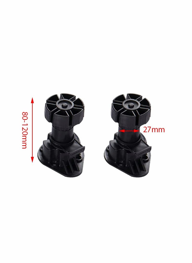 Zikra Cabinet Foot Plastic Height Furniture Cupboard Leg Adjustable Feet for Kitchen Bathroom Cabinet 80-120mm (6 Pcs) - Image 2