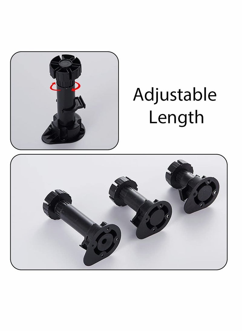 Zikra Cabinet Foot Plastic Height Furniture Cupboard Leg Adjustable Feet for Kitchen Bathroom Cabinet 80-120mm (6 Pcs) - Image 3