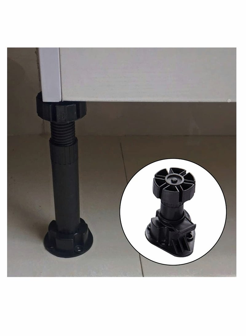 Zikra Cabinet Foot Plastic Height Furniture Cupboard Leg Adjustable Feet for Kitchen Bathroom Cabinet 80-120mm (6 Pcs) - Image 4