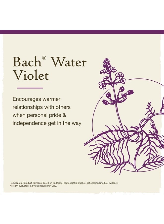 Bach Original Flower Remedies, Water Violet for Connecting with Others, Natural Homeopathic Flower Essence, Holistic Wellness and Stress Relief, Vegan, 20mL Dropper  - Image 3