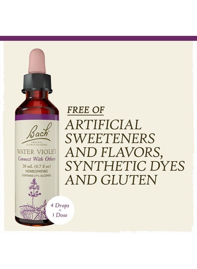 Bach Original Flower Remedies, Water Violet for Connecting with Others, Natural Homeopathic Flower Essence, Holistic Wellness and Stress Relief, Vegan, 20mL Dropper  - Image 5