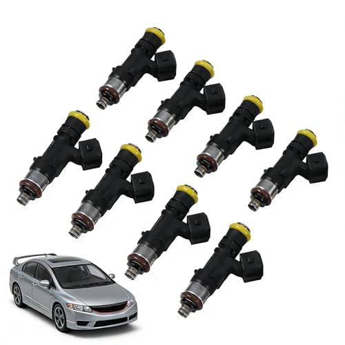Kessocco Set of 8 Fuel Injectors for Honda Civic Accord CRV Prelude CRX S2000 Acura TL RL TSX RDX RSX NSX Integra Replace 0280158829 0280158830 0280158843 2200cc 210lb Fuel Injector - Image 1