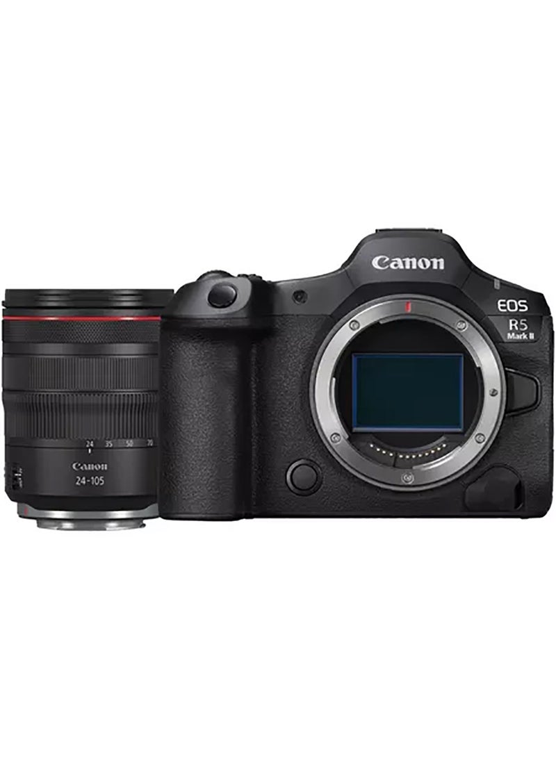 كانون كاميرا EOS R5 Mark II بدون مرآة + عدسة RF 24-105mm F4L IS USM - Image 1