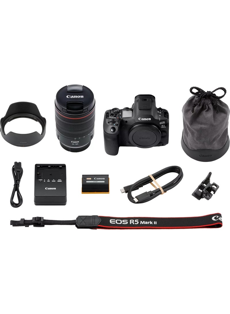 كانون كاميرا EOS R5 Mark II بدون مرآة + عدسة RF 24-105mm F4L IS USM - Image 5