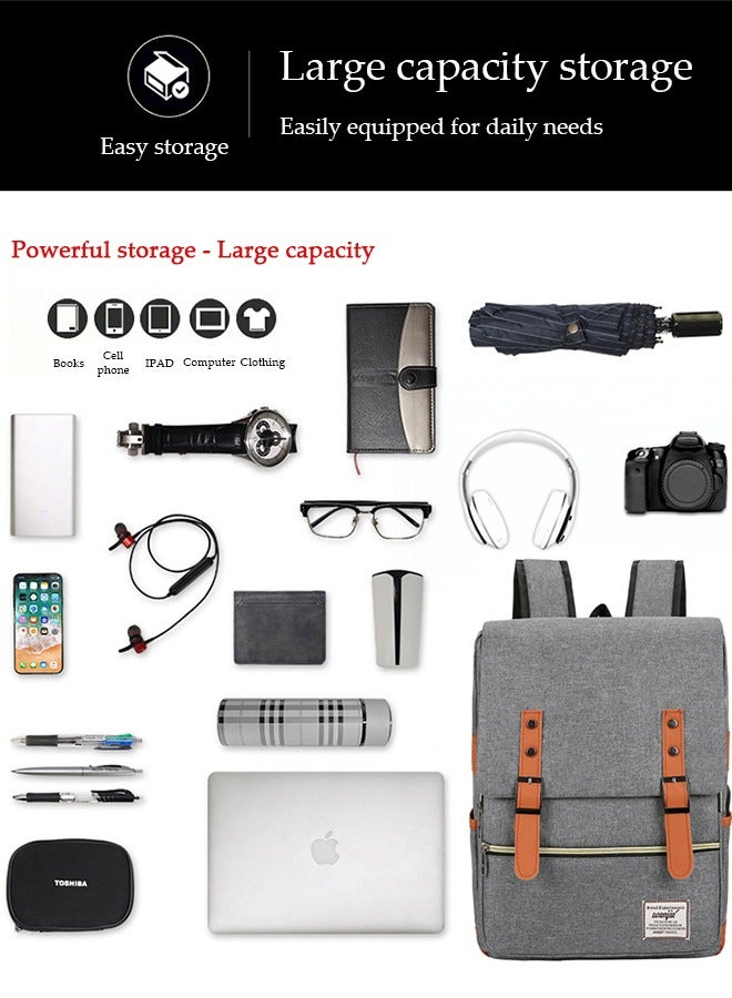 DUNISO New three piece backpack, large capacity minimalist business computer bag, USB charging travel backpack, used for business and travel - Image 5