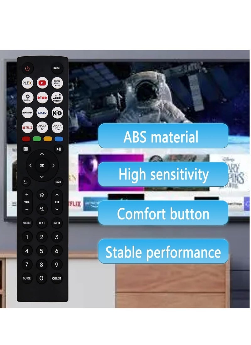 PopZa New Universal Replacement Remote Control for Hisense TV – Compatible with Hisense Vida 40A4KV, 32A4KV, 43A4KV, 43A4KV NJAL NKHM – No Setup Required with Battery Included - Image 4