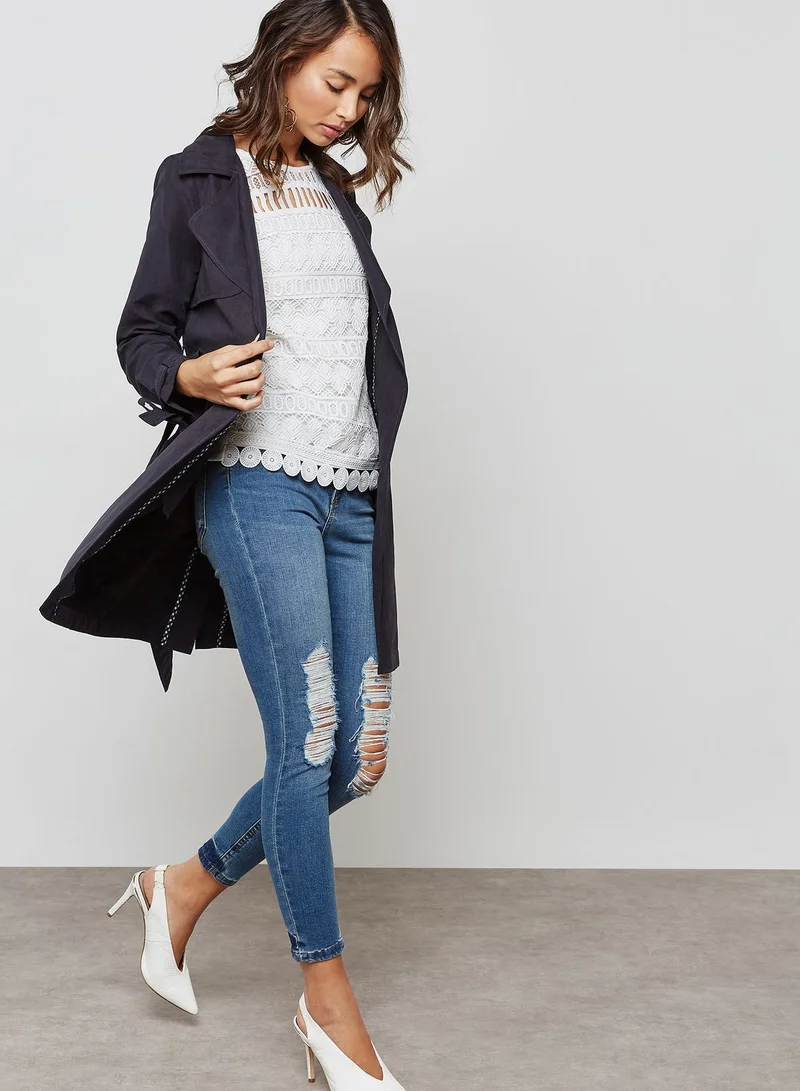 DOROTHY PERKINS Longline Belted Jacket