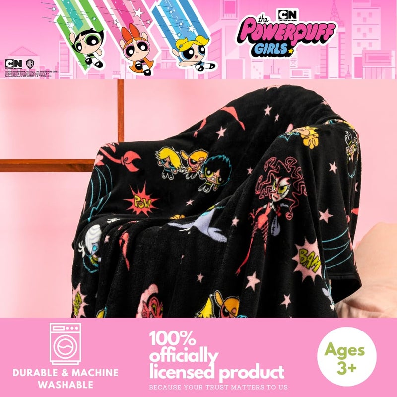 Franco Franco Collectibles The Powerpuff Girls Bedding Super Soft Plush Blanket  62 in x 90 in  (Officially Licensed Product) - Image 3