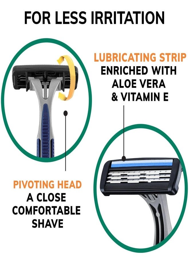 BIC Sensitive 3 Razors, 3 Blades, Lubricating Strip, Pivoting Head, 6 Count for Men with Sensitive Skin - Image 2