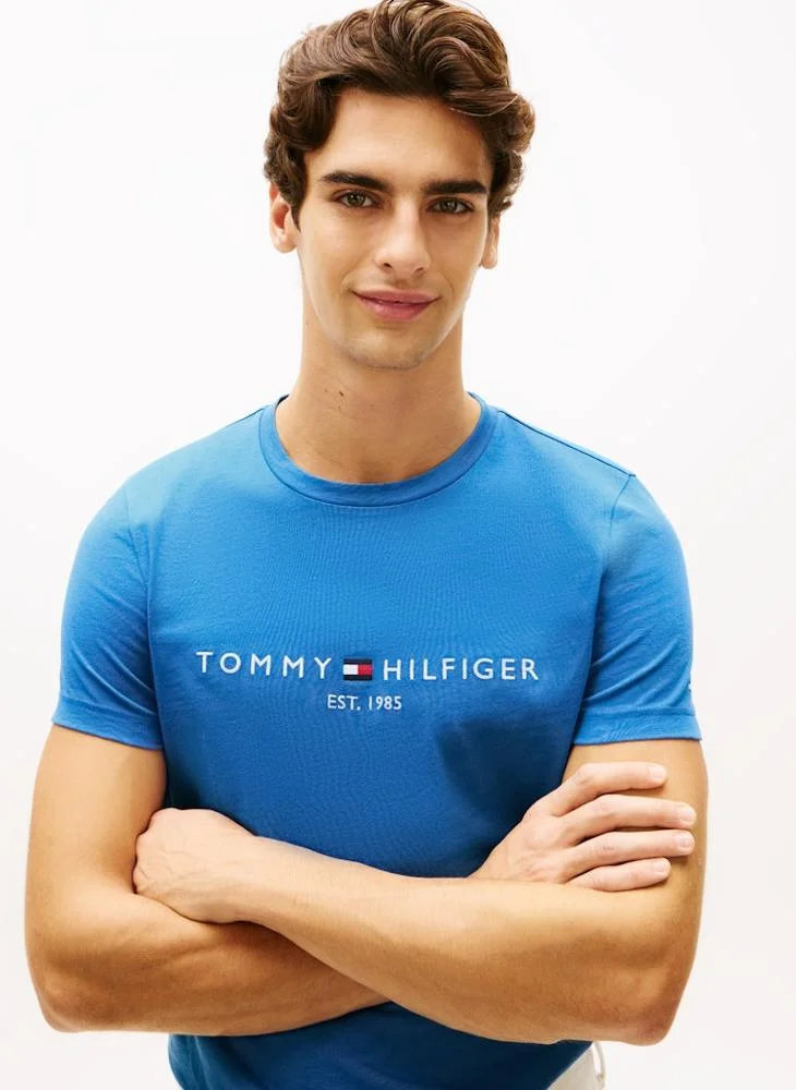 TOMMY HILFIGER  Logo Embroidery Slim Jersey T-Shirt for Men | Best Price UAE