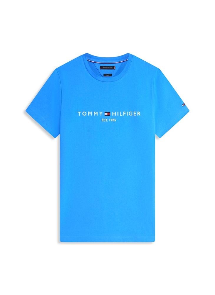 TOMMY HILFIGER Logo Embroidery Slim Jersey T-Shirt - Image 5