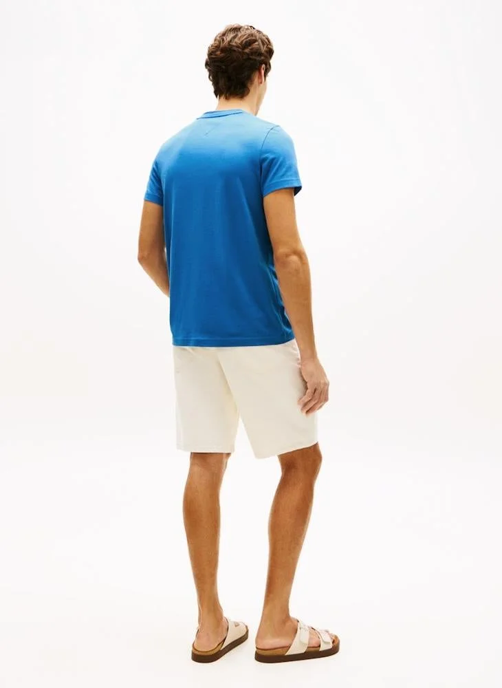 TOMMY HILFIGER  Logo Embroidery Slim Jersey T-Shirt for Men | Best Price UAE