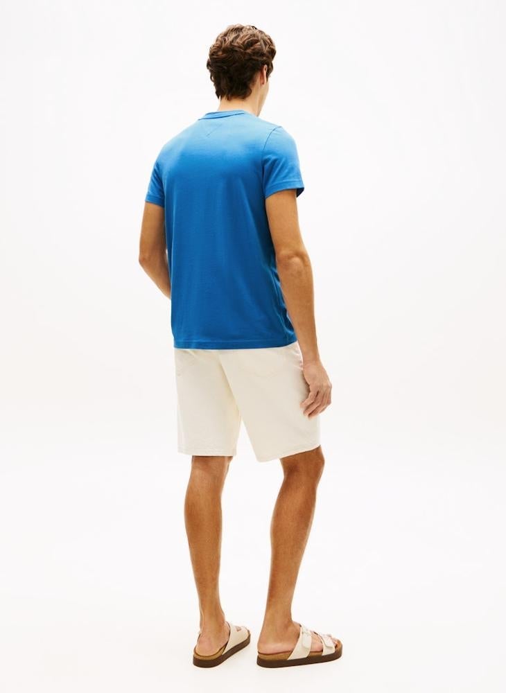 TOMMY HILFIGER Logo Embroidery Slim Jersey T-Shirt - Image 2